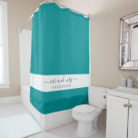 Chic Newlywed Mr Mrs Tropical Green Monogram Shower Curtain<br><div class="desc">Chic tropical green monogram shower curtain with the text Mr and Mrs in off-black elegant script. The colour viridian green is used for this stylish design you can customise with your married name. Perfect luxury gift for the newlywed couple. Exclusively designed for you by Happy Dolphin Studio.</div>