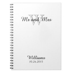 CHIC NOTEBOOK_"Mr & Mrs" WHITE Notebook