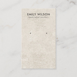 CHIC OFF WHITE STUCCO STUD EARRING DISPLAY CARD
