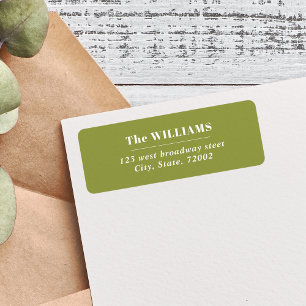 CHIC OLIVE GREEN Bold Modern Elegant family name