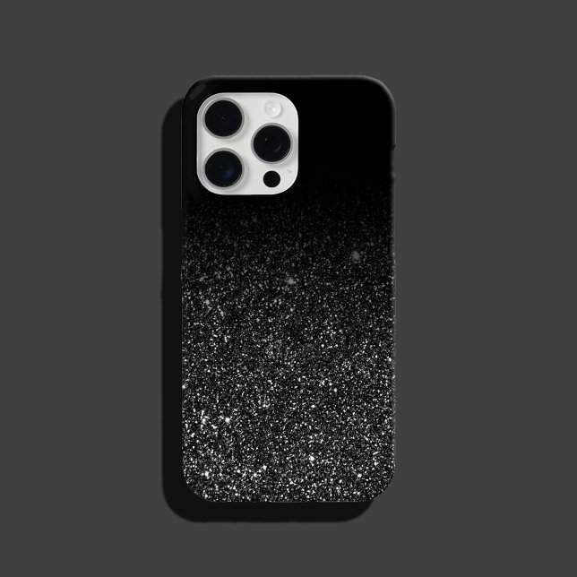 Chic Ombre Black Glitter Case-Mate iPhone Case (Creator Uploaded)