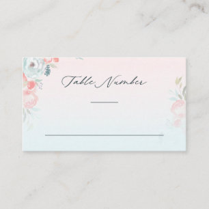 Chic Ombre French Garden Wedding Table Number Place Card