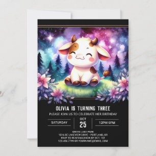  Chic Online Cow Birthday Invitation