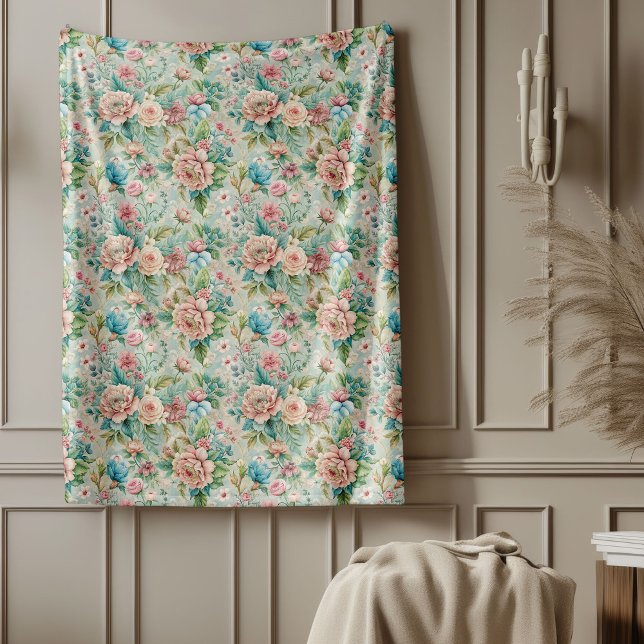 Chic Opulent Rococo Inspired Regal Home Accent  Fleece Blanket (Chic Opulent Rococo Inspired Regal Home Accent Fleece Blanket)