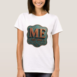 Chic Orange ME EST 1993 Graphic Design T-Shirt