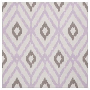 Chic orchid purple ikat tribal diamond pattern fabric