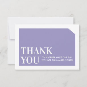 CHIC ORDER INSERT business thank you purple