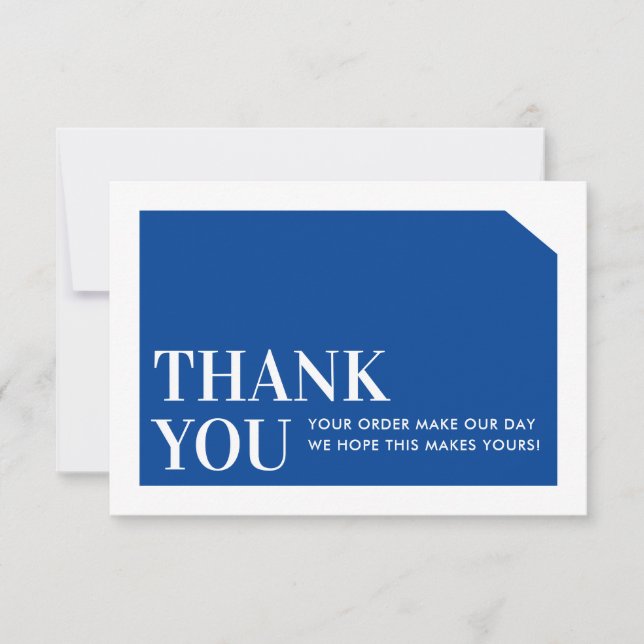 CHIC ORDER INSERT business thank you royal blue (Front)