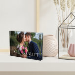 Chic Overlay | Personalised Wedding Photo Block<br><div class="desc">Elegant wedding photo block features your favourite horizontal or landscape orientated wedding photo. Your names appear in chic white block lettering as a text overlay with your wedding date beneath.</div>