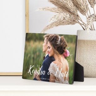 Chic Overlay   Personalised Wedding Photo Plaque