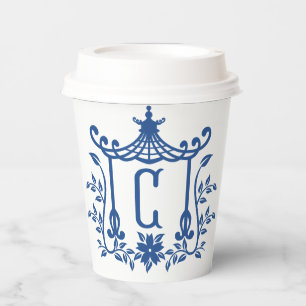 Chic Pagoda Monogram C Paper Cups