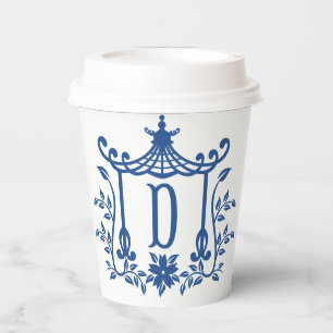 Chic Pagoda Monogram D Paper Cups