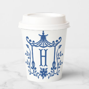 Chic Pagoda Monogram H Paper Cups