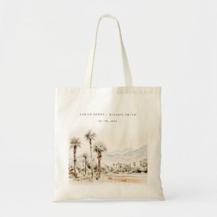 Chic Palm Springs California Landscape Wedding Tote Bag