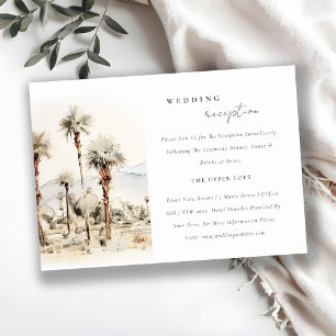 Chic Palm Springs California Wedding Reception Enclosure Card