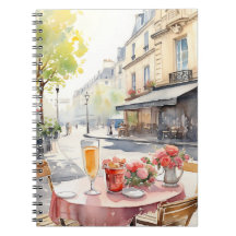 Chic Parisian Cafe watercolour illustration