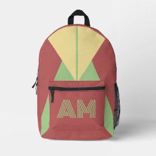 Chic Pastel Berry Geometric Custom Backpack