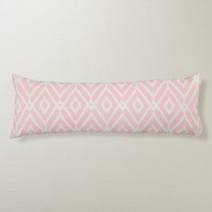 Chic pastel blush pink ikat tribal diamond pattern body cushion