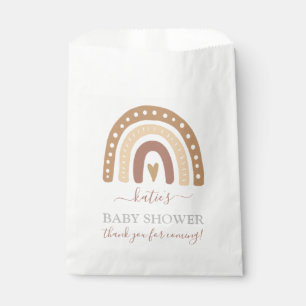 Chic Pastel Brown Rainbow Boho Baby Shower Favour Bags