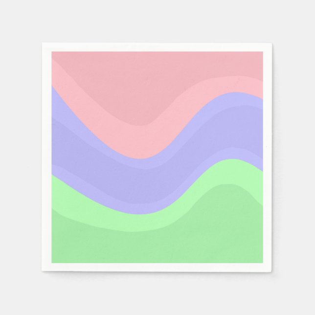 Chic Pastel Party Napkin (Front)