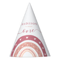 Chic Pastel Pink Rainbow Boho Birthday