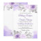 Chic Pastel Purple Floral Watercolor Wedding Card