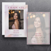 Chic Pastel Transparent Photo Graduation