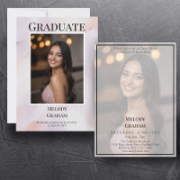 Chic Pastel Transparent Photo Graduation