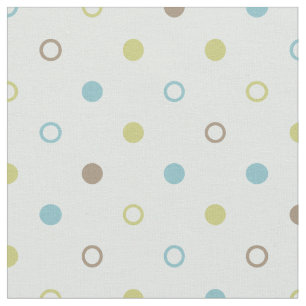 Chic pastel turquoise green polka dots pattern fabric