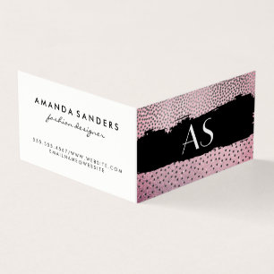 Chic Pattern / Classic Monogram Business Card