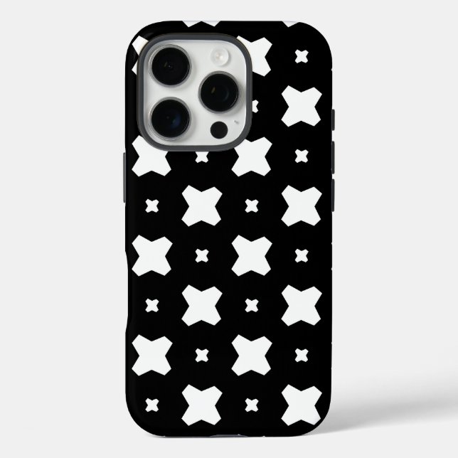 Chic Pattern Design in Black and White Case-Mate iPhone Case (Back)