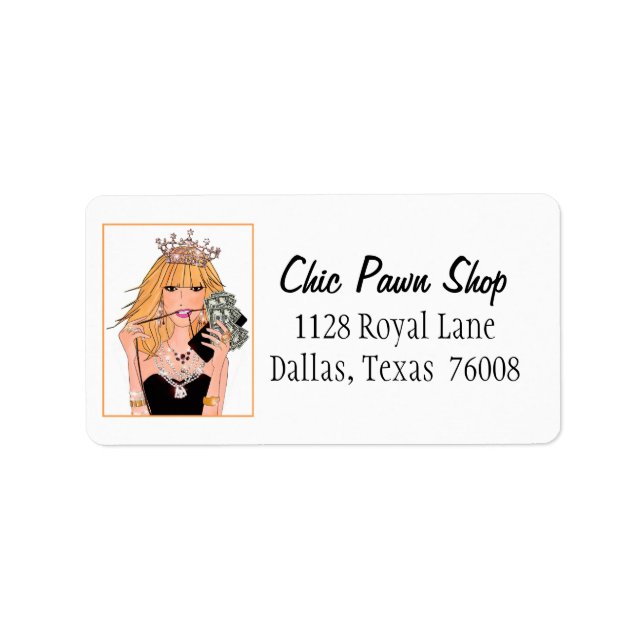 Chic Pawn Shop Address Labels (Front)