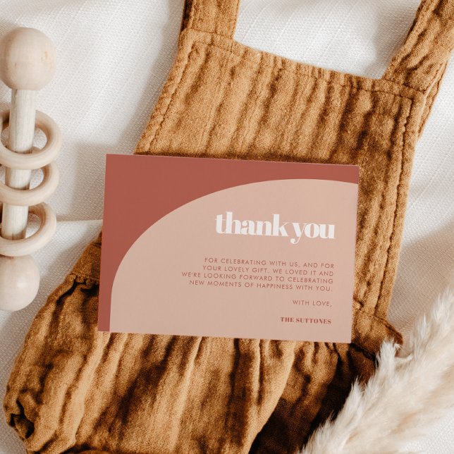Chic peach terracotta arch Thank you card (Creator Uploaded)