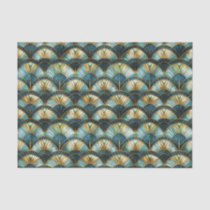 Chic Peacock Colour Stained Glass Decoupage Tissue Paper