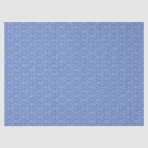 Chic Periwinkle Blue Floral Diamond Pattern Tissue Paper