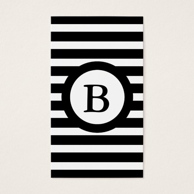 CHIC PERSONAL ID CARD_ 07 BLACK/WHITE STRIPES (Front)
