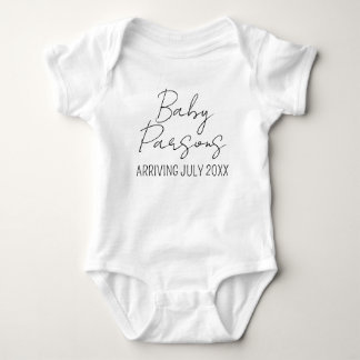 Chic Personalised Birth Announcement Custom Name  Baby Bodysuit