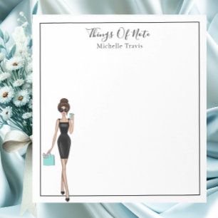 Chic Personalised Fashion Girl Notepad