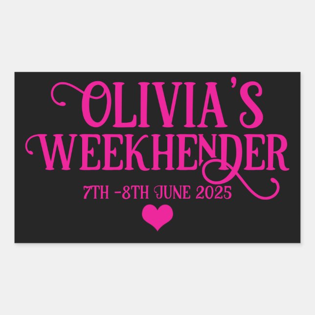 Chic Personalised Hen Do Stickers | Bride Squad  (Front)