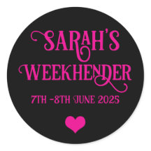 Chic Personalised Hen Do Stickers | Bride Squad