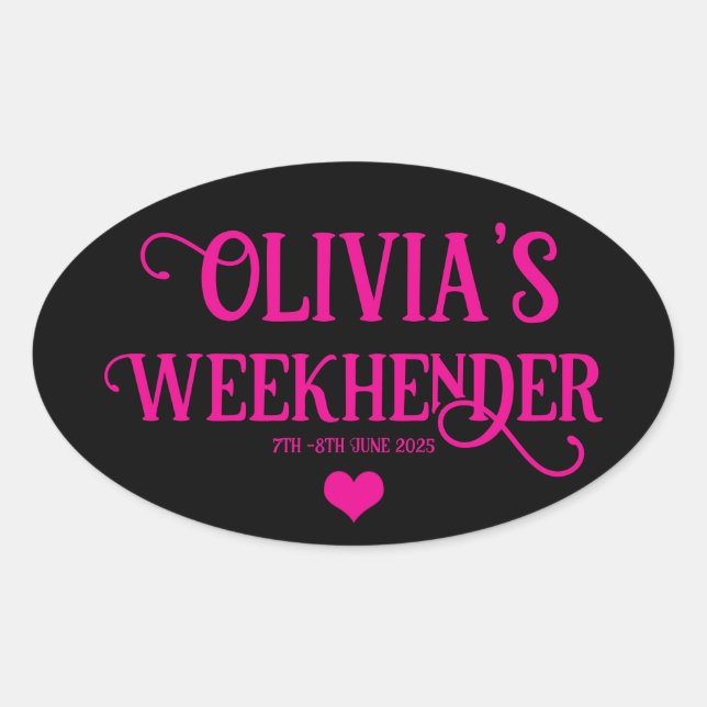 Chic Personalised Hen Do Stickers | Bride Squad (Front)