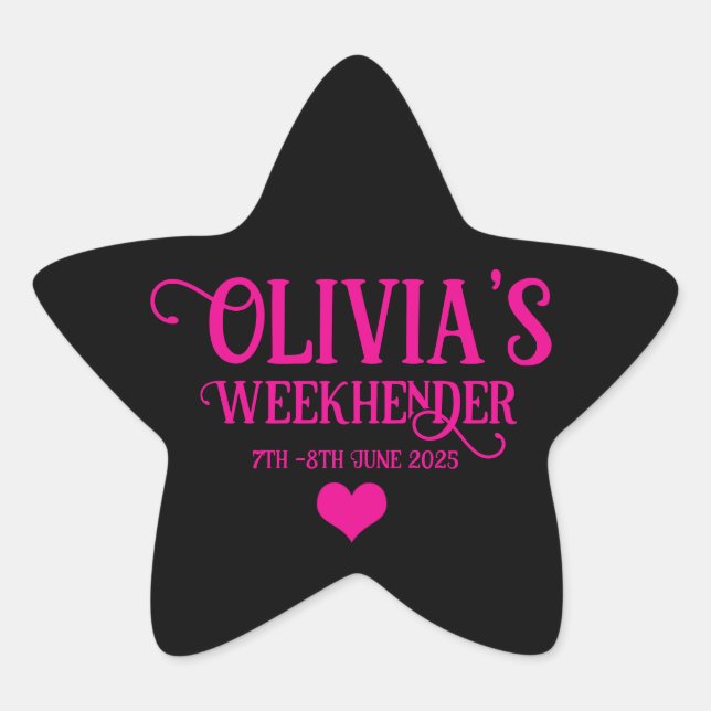 Chic Personalised Hen Do Stickers | Bride Squad  (Front)