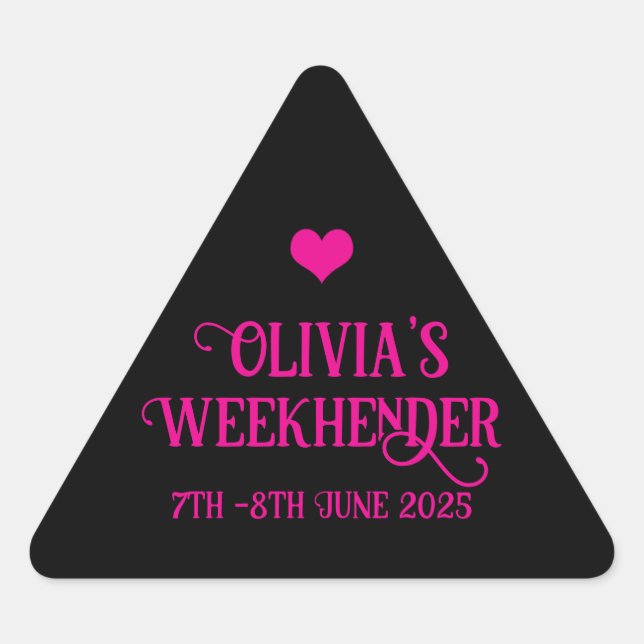 Chic Personalised Hen Do Stickers | Bride Squad  (Front)