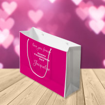 Chic Personalised Hot Pink Valentine's Day Cute