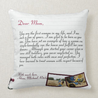 Chic Personalised Love Letter Handwritten & Photo  Cushion