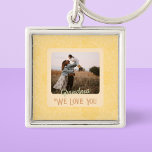 Chic Personalised Photo Text Grandma Gift Key Ring<br><div class="desc">Are you seeking a unique and personalised way to keep your keys together? Look no further than our "Chic Personalised Photo Text" keychains! With the ability to customise your favourite photo and text, this keychain is the perfect way to show off your personality and keep your keys organised simultaneously. Whether...</div>