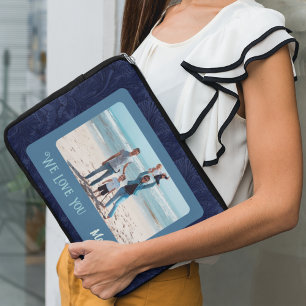 Chic Personalised Photo Text Mothers' Day Gift Laptop Sleeve