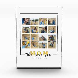 Chic Personalised We Love You Mum Photos Collage 