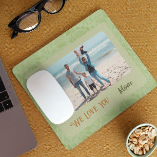 Chic Personalized Photo Text Mothers' Day Gift Mouse Mat