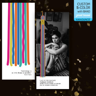 Chic Photo Grad Announcement 5 Colour Grad Tasse